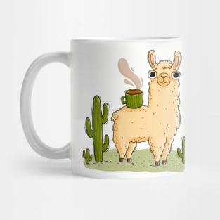 Coffee Llama and cactuses Mug